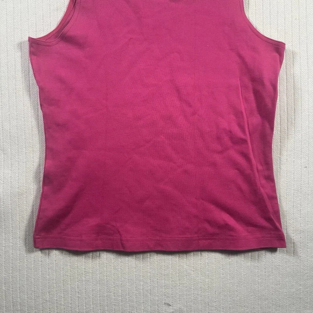 New York & Company Tank Top Women Large L Pink Scoop Neck Sleeveless Shirt